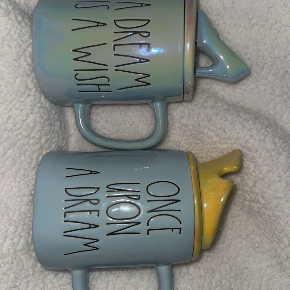 Blue and Yellow Dream Quote Mugs